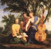 LE SUEUR, Eustache The Muses: Melpomene, Erato and Polymnia USA oil painting artist
